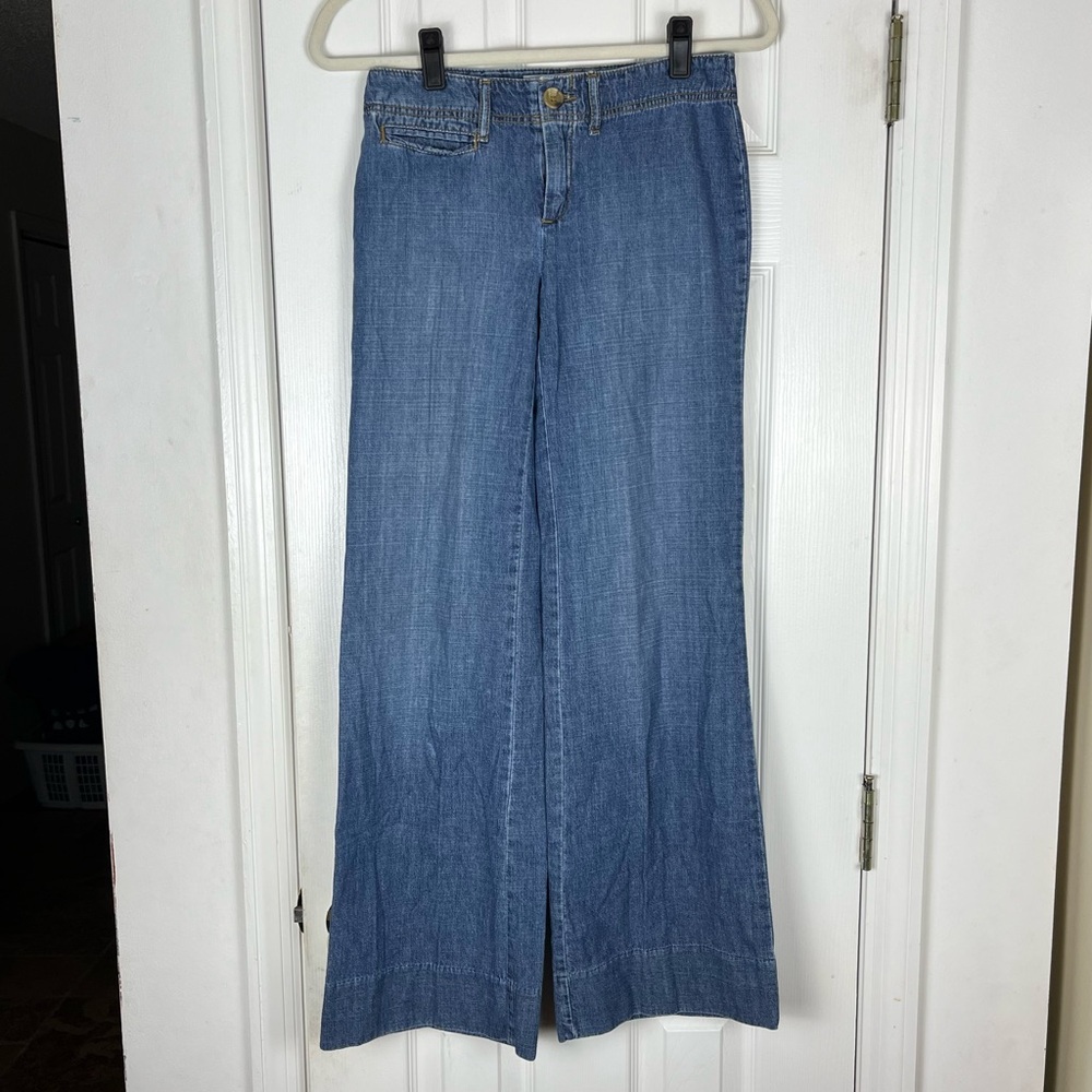 Vintage 2000’s Gap Factory Wide Leg Lightweight Denim Trouser Jeans